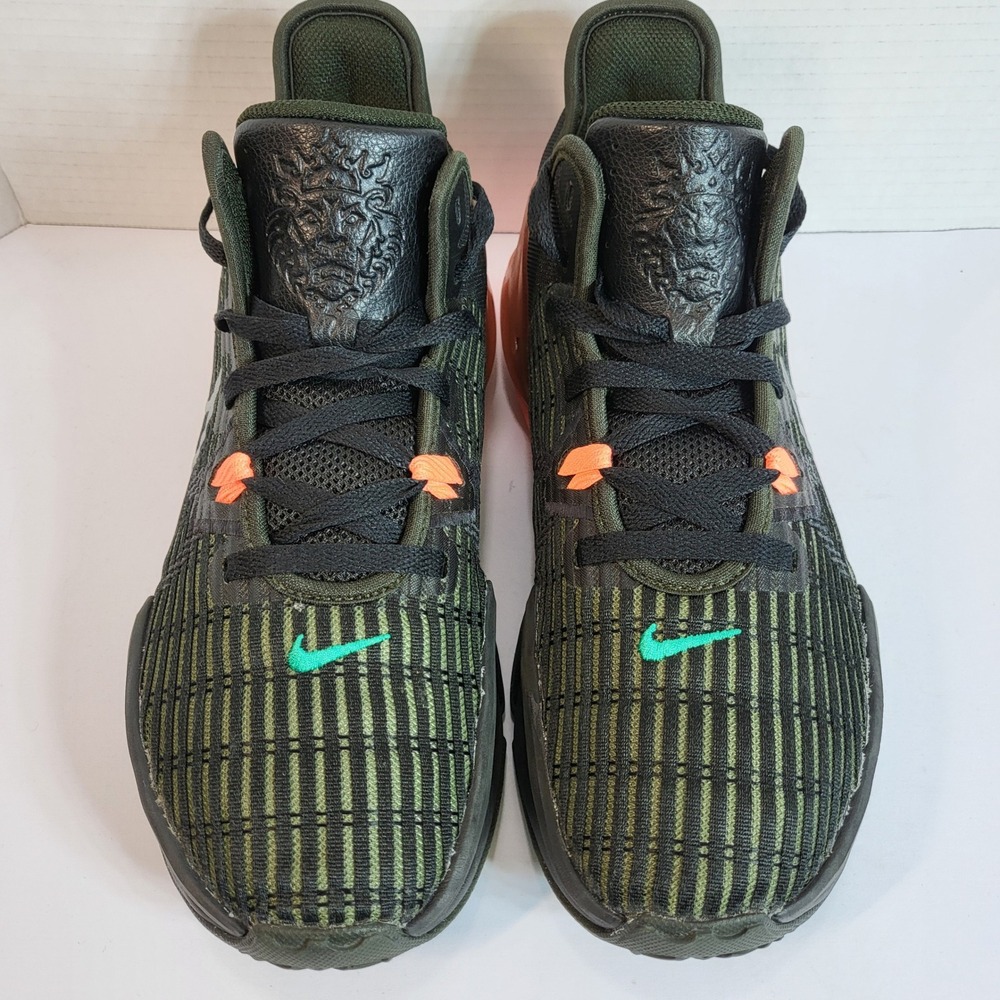 Nike LeBron Witness 6 VI Green Orange Mens Size 9.5 Basketball Shoes CZ4052-001 - Picture 4 of 11